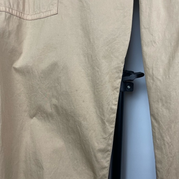 Frame Tan Khaki Nautical Casual Pleated Cropped Chino Pants - Picture 3 of 9